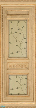 Sims 2 — Panel with Val Caron Wallpaper by MsBarrows — Fine tendrils of ivy wander on a backdrop of yellowed cream, with