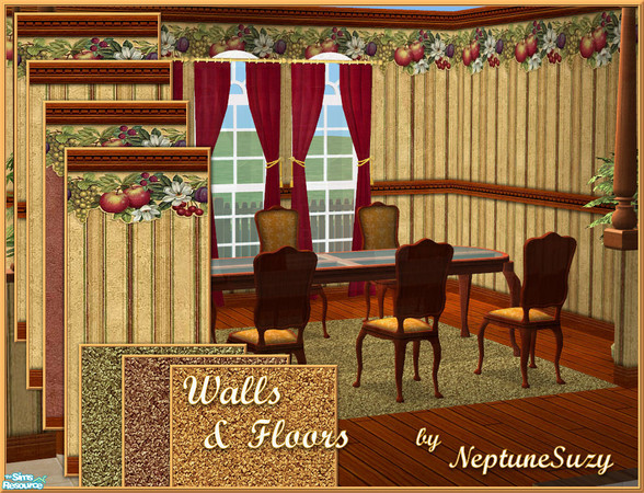 Sims 2 — NSC Wall Set 11 by Neptunesuzy — Your Sims will Love this set of Walls and Floors! Enjoy! ***These files can be