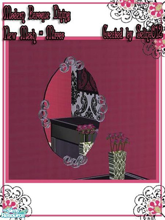 Sims 2 — Modern Baroque Dining - Mirror by selina012 — New mesh. Base game compatible and recolours welcome.