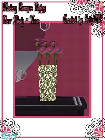 Sims 2 — Modern Baroque Dining - Vase by selina012 — New mesh. Base game compatible and recolours welcome.