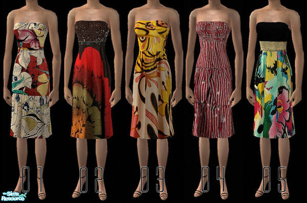 Sims 2 — ADULT CASUAL SET 06 by KalmanKukka — Casual outfit for adult females. Five various themes. Mesh (009) is from
