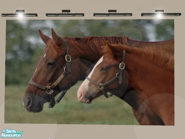 Sims 2 — Mare & Foal Collection - Cd Chestnutmareandfoal by xtinabobina — More like a mural, this painting will sit