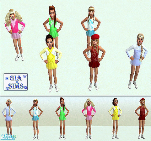 Sims 2 — Girl\'s Skating outfits by giasims — Girl\'s Skating outfits. Found under everyday.