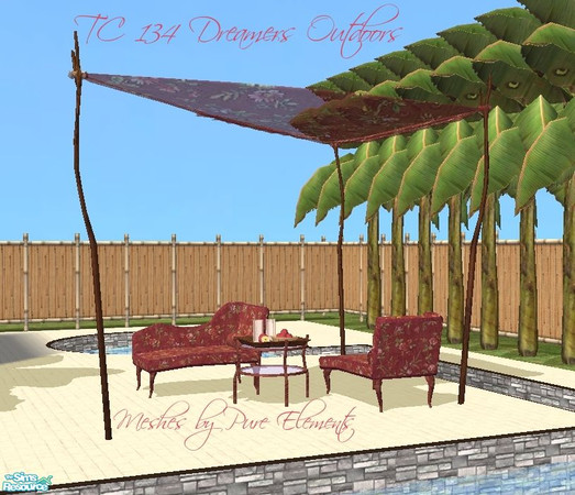 Sims 2 — TC134 recolour of Dreamers Outdoors by Midnight222 — An elegant recolour of Pure Elements Dreamers Outdoors set