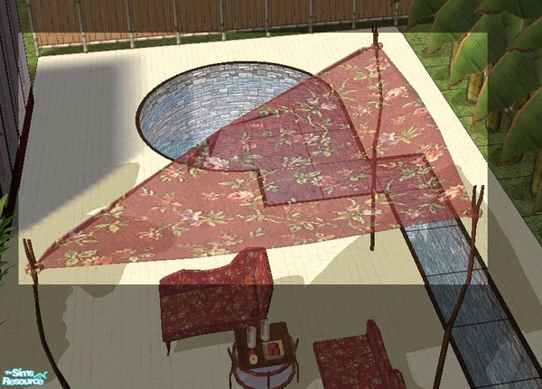 Sims 2 — TC134 Dreamers Outdoors Canopy by Midnight222 — A lovely opaque canopy, part of the TC134 texture challenge