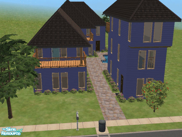 Sims 2 — Bachelor Flats  by jewls2115 — 4 apartment units, all 1 bedroom. No custom content.