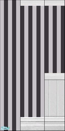 Sims 2 — Truffle Wallpaper Collection I  by HollyChappell — Beautiful, clean, striped wallpaper for the modern Sim home.