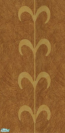 Sims 2 — openhouse Wall Cover PLUS - Openhouse Mustard Wall1 by openhousejack — a mustard colored wall paper with fern