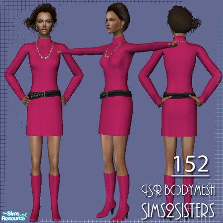 Sims 2 — Sims2Sisters TSR bodymesh 152 by sims2sisters — Alpha editable mesh