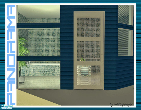 Sims 2 — Panorama Doors - Single Diagonal Mesh by wideopeneyes — These doors were made to match my Panorama windows. This