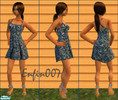 Sims 2 — blue short dress by enfin007 —  