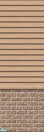 Sims 2 — Studio K Subtle Wood & Dark Brick - Praline by StudioKhagerks — 