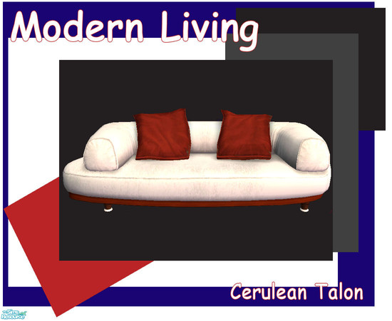 Sims 2 — Modern Living - Studio Bakonmi Sofa by Cerulean Talon — Like the feel of the Modern era? Classic lines and vivid
