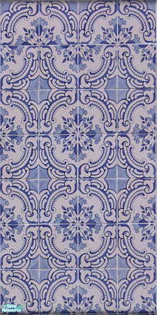 Sims 2 — Prakash Blue 1 by senemm — A set of 8 moroccan style fancy wallpapers.