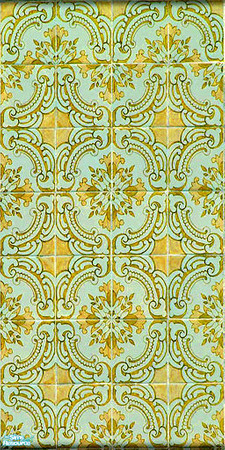 Sims 2 — Prakash Yellow 1 by senemm — A set of 8 moroccan style fancy wallpapers.