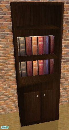 Sims 2 — Basic Living Living Room Set - Bookcase by simmyfan2852 — Part of the Basic Living Living Room Set
