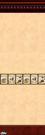 Sims 2 — Java Time Kitchen (Light) by GLachaille — A light, peachy textured wallpaper with an olive-based Java Time chair