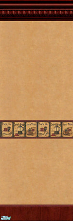 Sims 2 — Java Time Kitchen (Bronze) by GLachaille — Java Time Kitchen in a light bronze textured wall with darker Java