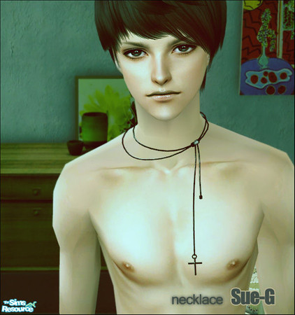 Sims 2 — necklace for boys by CherryND — one new mesh, one color.