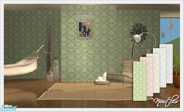 Sims 2 — Curves by Newtlco — A vintage wallpaper set with 5 items.Enjoy!