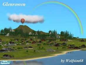 Sims 2 — Glenrowen by Wolfsim68 — This lovely seaside village features all aspects, beach, river, hills & a city grid