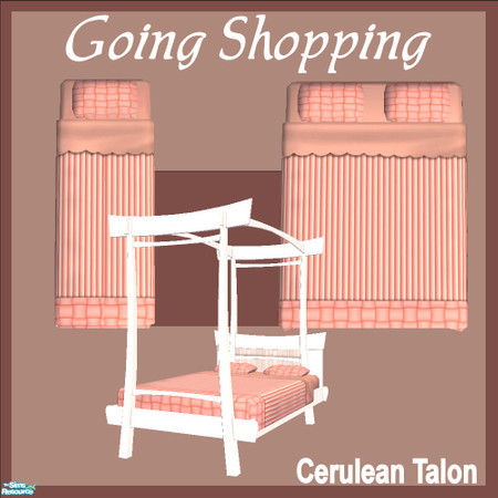 Sims 2 — Going Shopping - Bed and Bedding by Cerulean Talon — Cheery and fun with bright colors and silky textures.