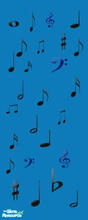 Sims 1 — Bachman Music Bar Wallpaper by MasterCrimson_19 — This music note wallpaper I developed to go with my piano note