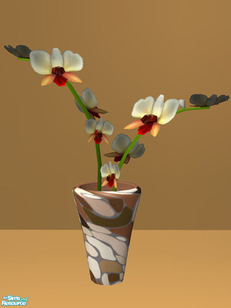 Sims 2 — Tane Living - Orchid Vase - Mesh by Shakeshaft — Part of a new Living Room Set to match my Tane Dining Set, the