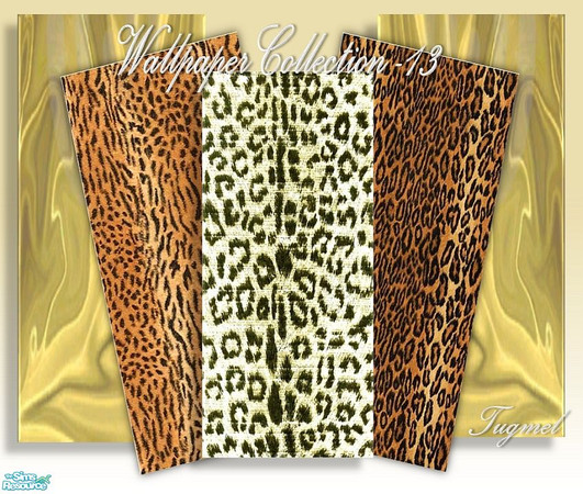Sims 2 — Tgm-Wallpaper Set-13 by TugmeL — This set has 5 animals and curtain pattern Wallpaper, Cost:5