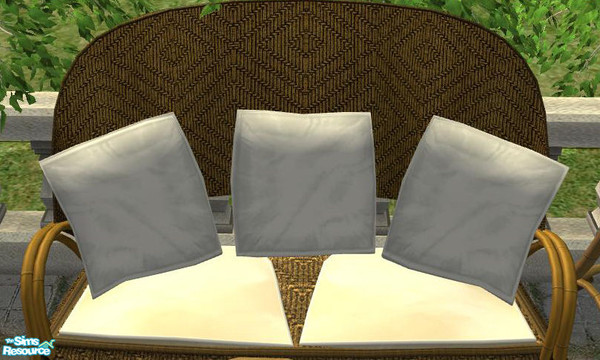 Sims 2 — Outdoor 2009 - Pillowset Loveseat white by ShinoKCR — 