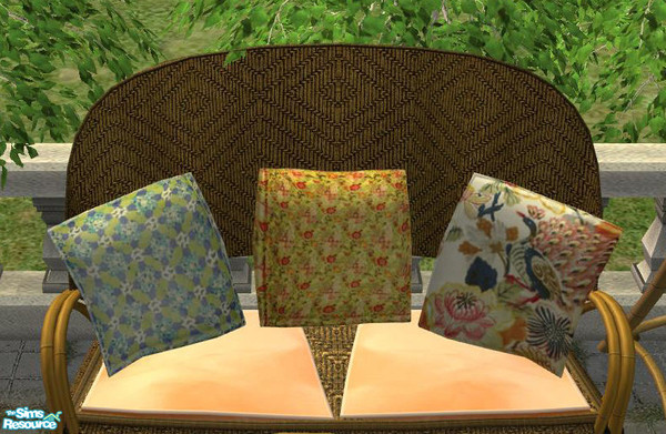Sims 2 — Outdoor 2009 - Pillowset Loveseat patterns by ShinoKCR — 