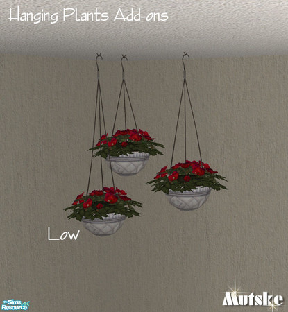 Sims 2 — Maxis Plants Add-ons III - Hanging Flowers I by Mutske — 