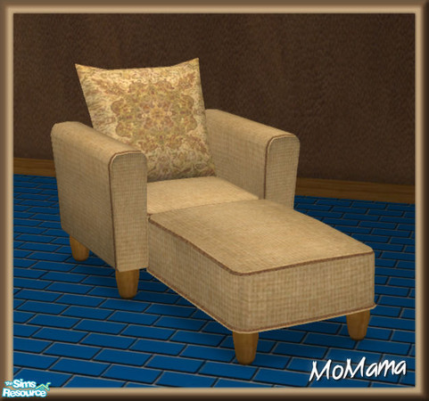 Sims 2 — NK Chocolate Malted Dining - Chaise Lounge Malted by MoMama — A chaise lounge in a nice malted weave with a