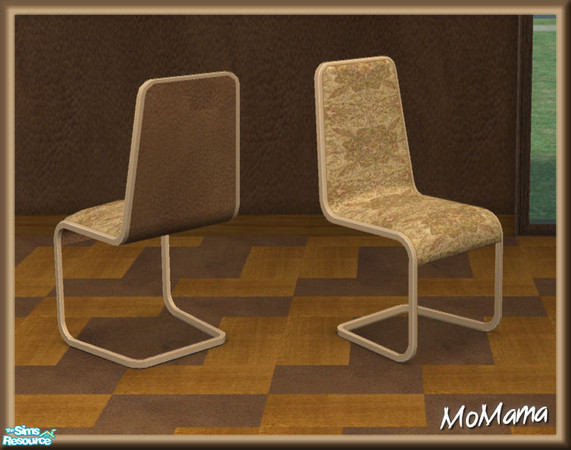 Sims 2 — NK Chocolate Malted Dining - Dining Chair Chocolate by MoMama — A chocolate dining chair with designer cushion