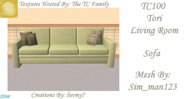 Sims 2 — TC100 Tori Living Room -  Sofa by luvmy7 — I recolored this Living Room using Sim_man123 Wonderful Tori Living