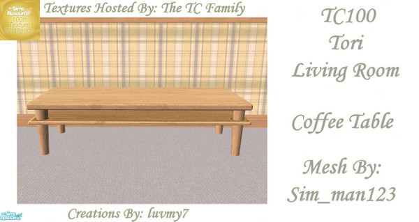 Sims 2 — TC100 Tori Living Room - Coffee Table by luvmy7 — I recolored this Living Room using Sim_man123 Wonderful Tori