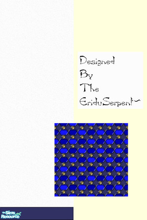 Sims 2 — Modern Moroccan Wall & Floor Tile by eriduserpent — One ornate blue tile with a plain wall/matching blue