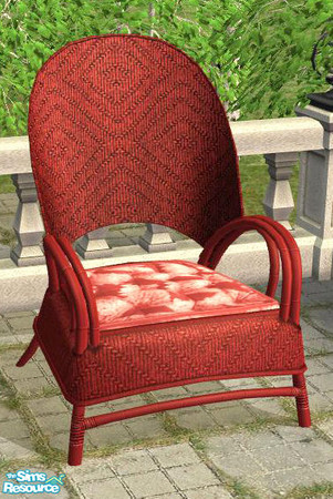 Sims 2 — Outdoor 2009 red - Diningchair by ShinoKCR — 