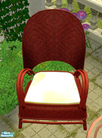 Sims 2 — Outdoor 2009 red - Diningchair Polster yellow by ShinoKCR — 