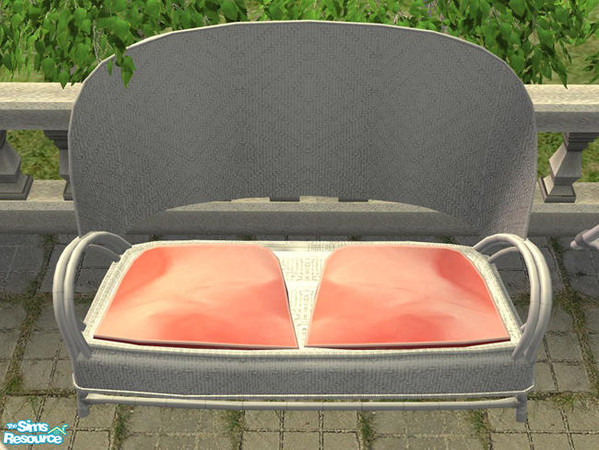 Sims 2 — Outdoor 2009 white - Loveseat by ShinoKCR — 