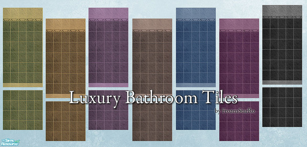 Sims 2 — Luxury Bath Set by FrozenStarRo — A set of walls and floors.