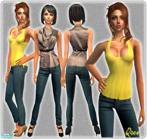 Sims 2 — Qaenset_034 by Qaen — 2 new everyday for y.ault/female adult sims.I hope you lik them.Enjoy!
