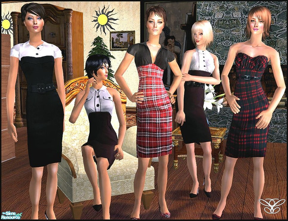 Sims 2 — Glamour by cippa1982 — A set I made few time ago. 5 cocktail dresses for female adult sims. Don\'t forget to