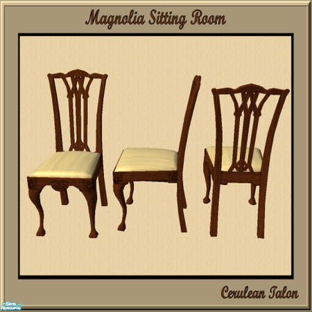 Sims 2 — Plumb Magnolia Sitting Room - Desk Chair by Cerulean Talon — Cool and calming desk chair that will be a perfect