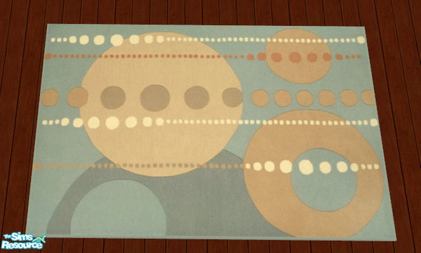 Sims 2 — Sarah\'s Dot Bedroom Set Rug by lisa9999 — An area rug with all the colors of the room.