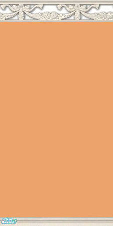 Sims 2 — NK PI Ribbon Shadow - Peach by MoMama — Peach paint is topped by a shadow molding of celebratory ribbons and