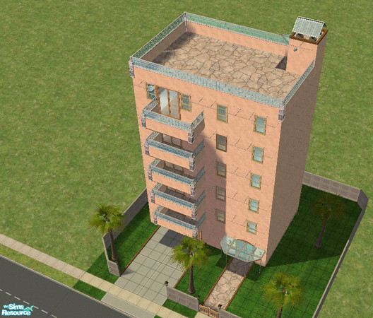 Sims 2 — Ocean flat by loopyproductions — A flat with 5 apartments (each for two people). The reason why you have to
