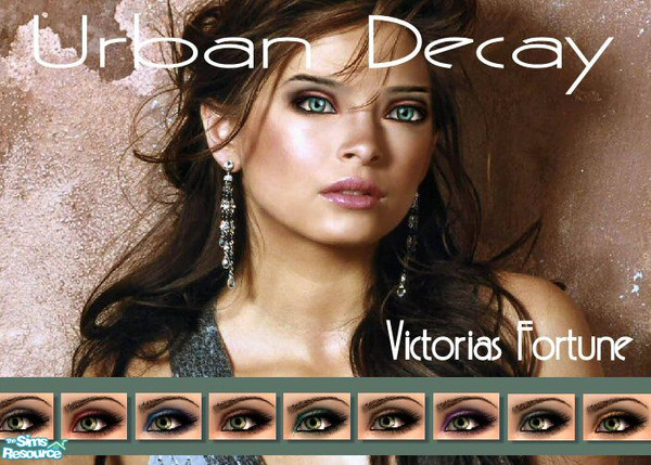 Sims 2 — VF Urban Decay Eyeshadow Collection by fortunecookie1 — Here are 10 new stunning eyeshadows inspired by the