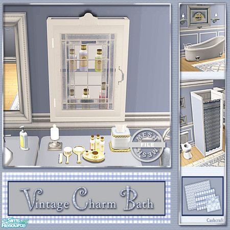 Sims 2 — Vintage Charm Bath - Medicine Cabinet Mesh by Cashcraft — A bathroom set to match the Vintage Charm Bedroom. The