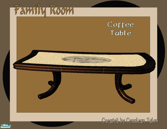 Sims 2 — Family Room - Coffee Table by Cerulean Talon — Elegance and comfort can be found in this Asian inspired coffee
